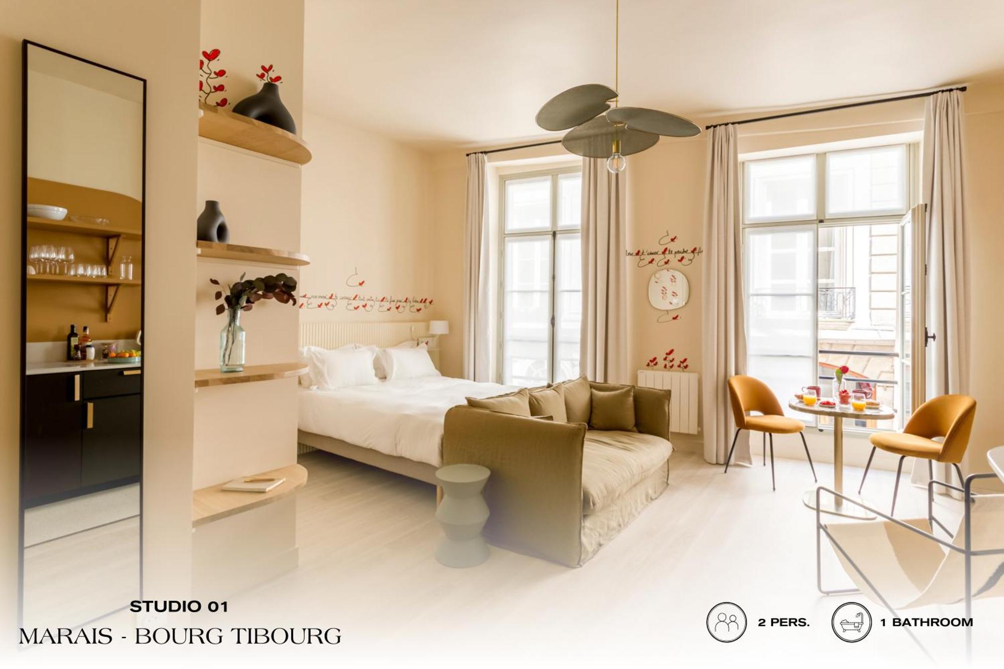 Апартаменты Beauquartier - Marais, Bourg Tibourg Париж Экстерьер фото