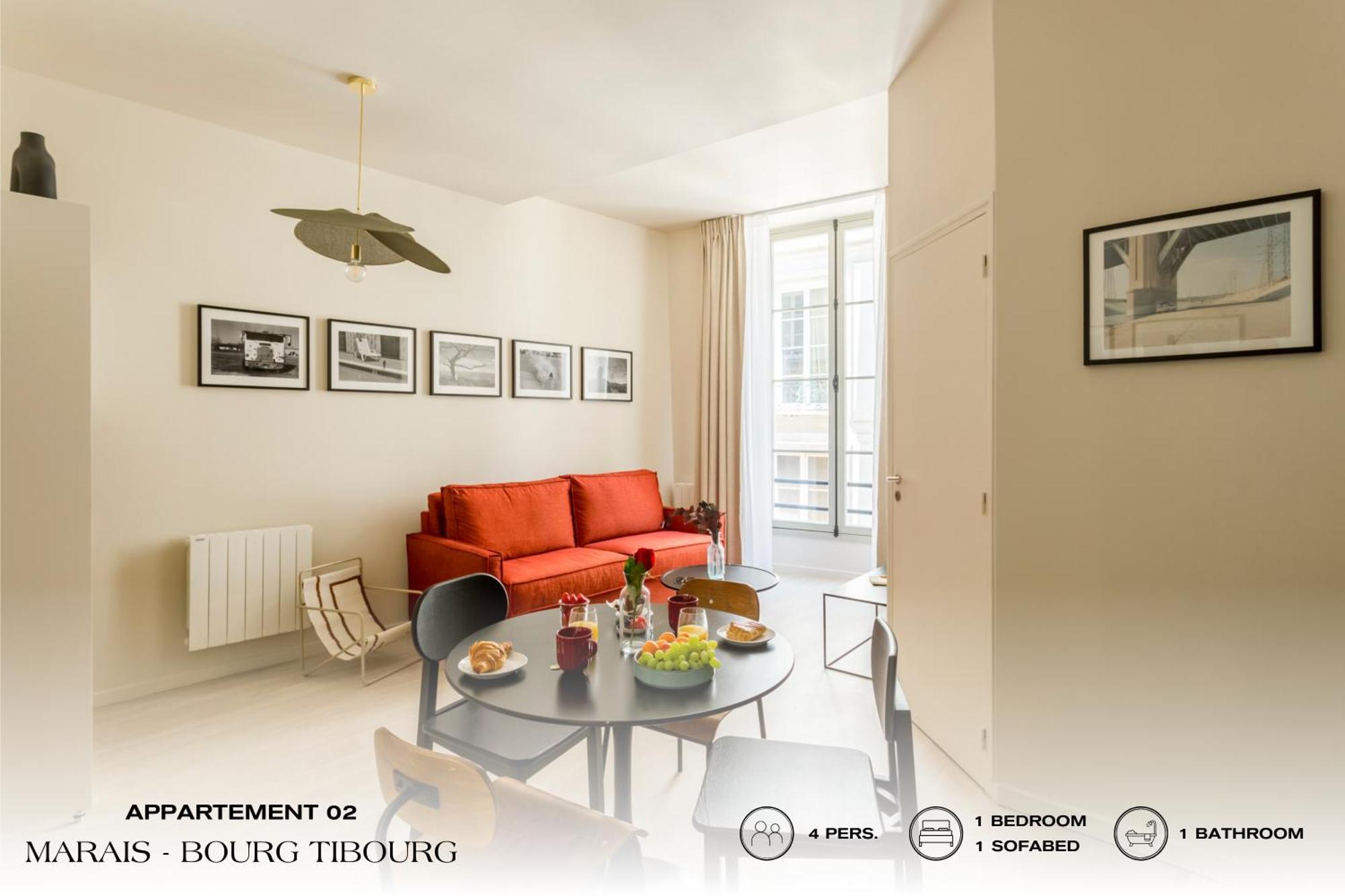 Апартаменты Beauquartier - Marais, Bourg Tibourg Париж Экстерьер фото