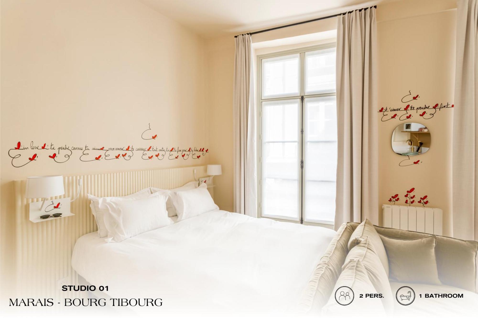 Апартаменты Beauquartier - Marais, Bourg Tibourg Париж Экстерьер фото