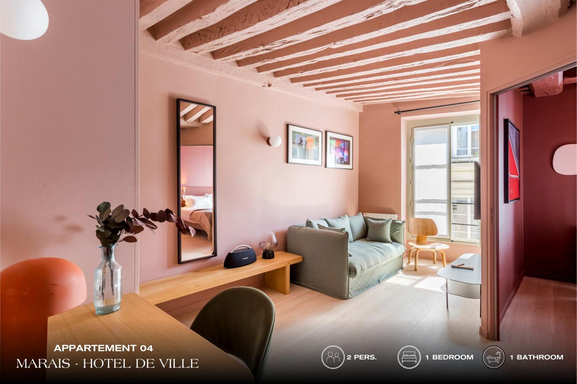 Апартаменты Beauquartier - Marais, Bourg Tibourg Париж Экстерьер фото