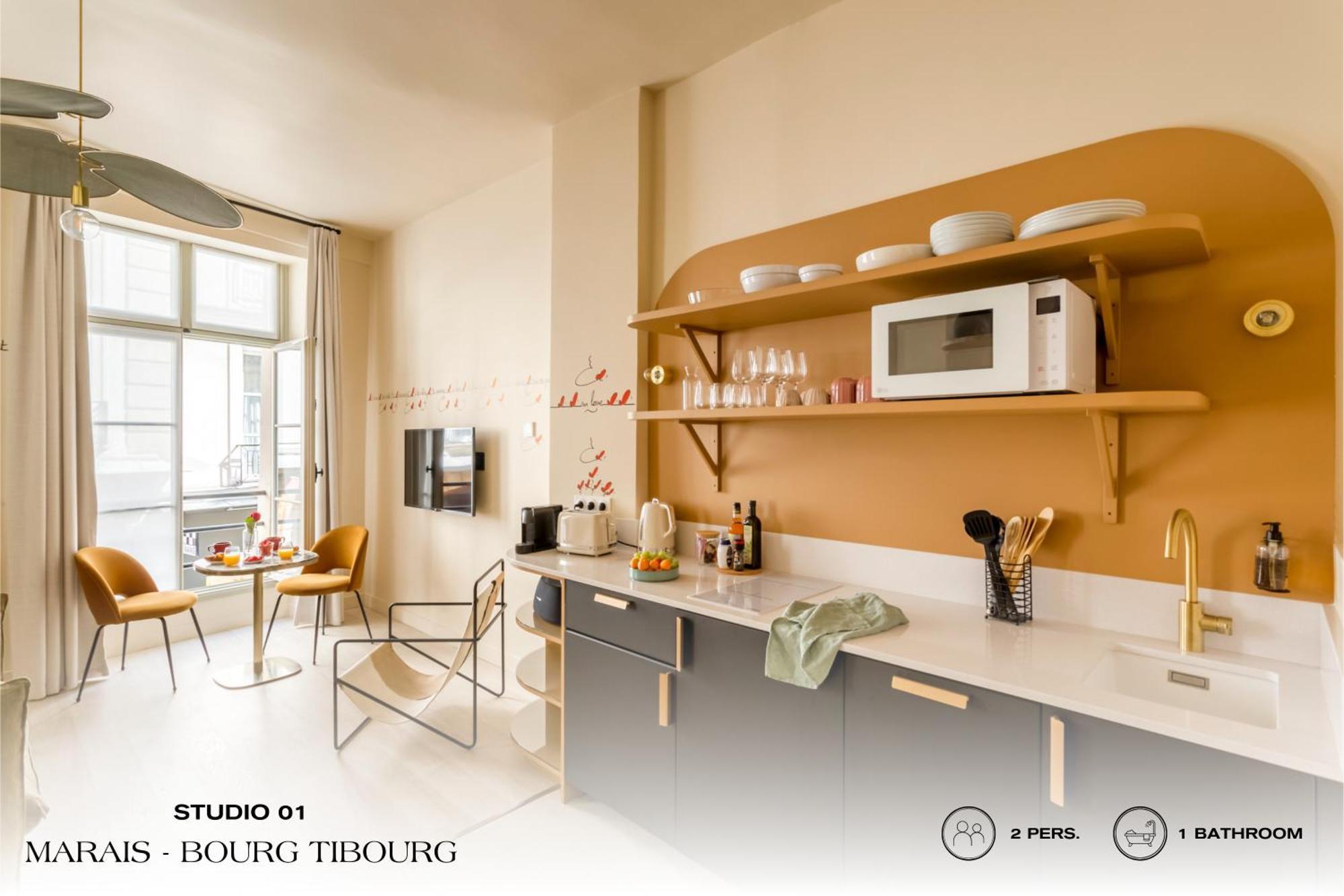 Апартаменты Beauquartier - Marais, Bourg Tibourg Париж Экстерьер фото
