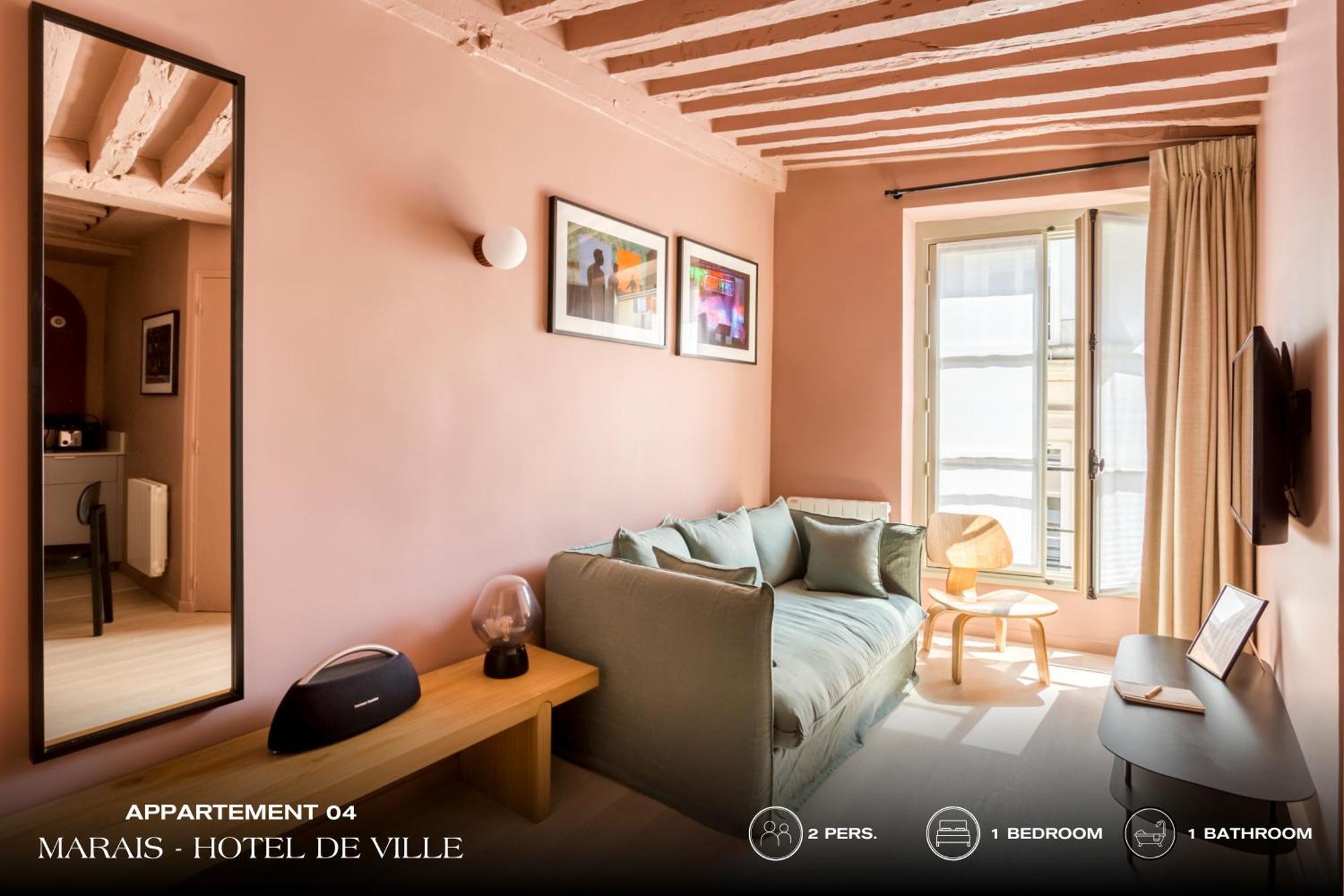 Апартаменты Beauquartier - Marais, Bourg Tibourg Париж Экстерьер фото