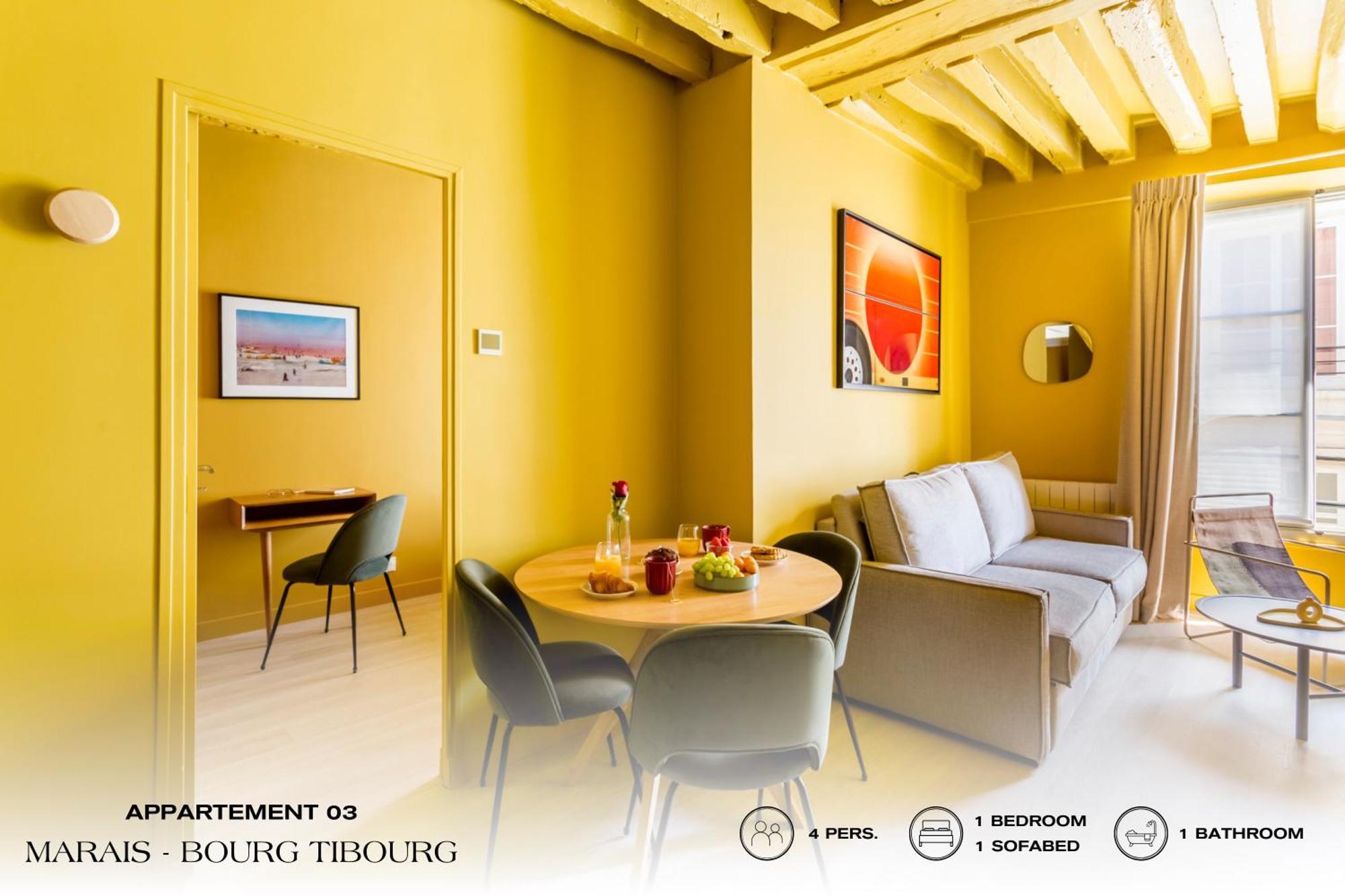 Апартаменты Beauquartier - Marais, Bourg Tibourg Париж Экстерьер фото